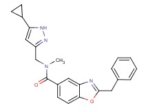 2-benzyl-N-[(5-cyclopropyl-1H-pyrazol-3-yl)methyl]-N-methyl-1,3-benzoxazole-5-carboxamide