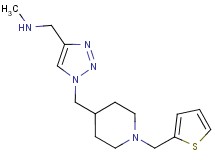 N-methyl-1-(1-{[1-(2-thienylmethyl)-4-piperidinyl]methyl}-1H-1,2,3-triazol-4-yl)methanamine bis(trifluoroacetate)
