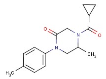4-(cyclopropylcarbonyl)-5-methyl-1-(4-methylphenyl)-2-piperazinone