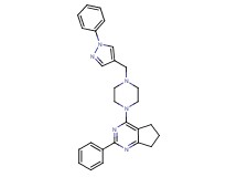 2-phenyl-4-{4-[(1-phenyl-1H-pyrazol-4-yl)methyl]-1-piperazinyl}-6,7-dihydro-5H-cyclopenta[d]pyrimidine