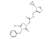 2-(4-benzyl-3-methyl-5-oxo-4,5-dihydro-1H-1,2,4-triazol-1-yl)-N-[(1-cyclopropyl-1H-imidazol-5-yl)methyl]acetamide