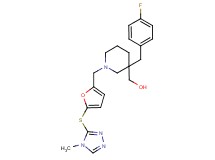 [3-(4-fluorobenzyl)-1-({5-[(4-methyl-4H-1,2,4-triazol-3-yl)thio]-2-furyl}methyl)-3-piperidinyl]methanol