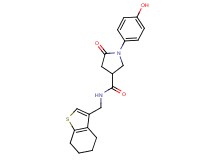 1-(4-hydroxyphenyl)-5-oxo-N-(4,5,6,7-tetrahydro-1-benzothien-3-ylmethyl)pyrrolidine-3-carboxamide