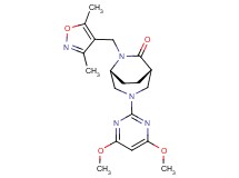 (1S*,5R*)-3-(4,6-dimethoxypyrimidin-2-yl)-6-[(3,5-dimethylisoxazol-4-yl)methyl]-3,6-diazabicyclo[3.2.2]nonan-7-one