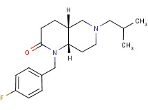 (4aR*,8aS*)-1-(4-fluorobenzyl)-6-isobutyloctahydro-1,6-naphthyridin-2(1H)-one