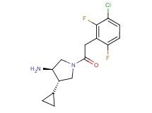 (3R*,4S*)-1-[(3-chloro-2,6-difluorophenyl)acetyl]-4-cyclopropylpyrrolidin-3-amine