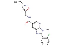 2-(2-chlorophenyl)-N-[(3-ethylisoxazol-5-yl)methyl]-3-methyl-3H-imidazo[4,5-b]pyridine-6-carboxamide