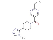 2-ethyl-5-{[4-(4-methyl-4H-1,2,4-triazol-3-yl)-1-piperidinyl]carbonyl}pyrimidine