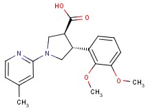 (3S*,4R*)-4-(2,3-dimethoxyphenyl)-1-(4-methylpyridin-2-yl)pyrrolidine-3-carboxylic acid