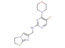 N-(2,3-dihydroimidazo[2,1-b][1,3]thiazol-6-ylmethyl)-5-fluoro-4-morpholin-4-ylpyrimidin-2-amine