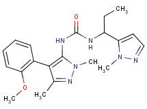 N-[4-(2-methoxyphenyl)-1,3-dimethyl-1H-pyrazol-5-yl]-N'-[1-(1-methyl-1H-pyrazol-5-yl)propyl]urea