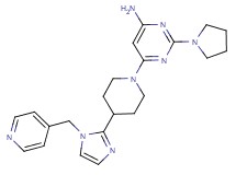 6-{4-[1-(pyridin-4-ylmethyl)-1H-imidazol-2-yl]piperidin-1-yl}-2-pyrrolidin-1-ylpyrimidin-4-amine