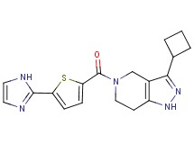 3-cyclobutyl-5-{[5-(1H-imidazol-2-yl)-2-thienyl]carbonyl}-4,5,6,7-tetrahydro-1H-pyrazolo[4,3-c]pyridine