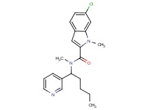 6-chloro-N,1-dimethyl-N-(1-pyridin-3-ylpentyl)-1H-indole-2-carboxamide