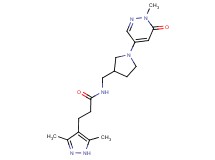 3-(3,5-dimethyl-1H-pyrazol-4-yl)-N-{[1-(1-methyl-6-oxo-1,6-dihydro-4-pyridazinyl)-3-pyrrolidinyl]methyl}propanamide
