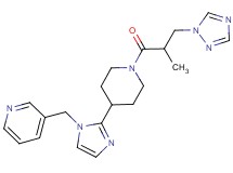 3-[(2-{1-[2-methyl-3-(1H-1,2,4-triazol-1-yl)propanoyl]piperidin-4-yl}-1H-imidazol-1-yl)methyl]pyridine