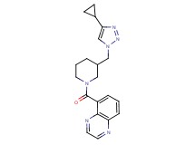 5-({3-[(4-cyclopropyl-1H-1,2,3-triazol-1-yl)methyl]piperidin-1-yl}carbonyl)quinoxaline