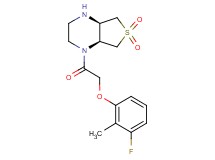 rel-(4aR,7aS)-1-[(3-fluoro-2-methylphenoxy)acetyl]octahydrothieno[3,4-b]pyrazine 6,6-dioxide hydrochloride