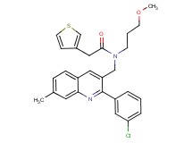 N-{[2-(3-chlorophenyl)-7-methyl-3-quinolinyl]methyl}-N-(3-methoxypropyl)-2-(3-thienyl)acetamide