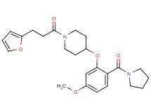 1-[3-(2-furyl)propanoyl]-4-[5-methoxy-2-(1-pyrrolidinylcarbonyl)phenoxy]piperidine