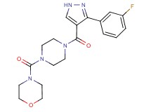 4-[(4-{[3-(3-fluorophenyl)-1H-pyrazol-4-yl]carbonyl}-1-piperazinyl)carbonyl]morpholine