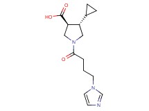(3S*,4S*)-4-cyclopropyl-1-[4-(1H-imidazol-1-yl)butanoyl]-3-pyrrolidinecarboxylic acid