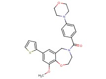 9-methoxy-4-[4-(4-morpholinyl)benzoyl]-7-(2-thienyl)-2,3,4,5-tetrahydro-1,4-benzoxazepine