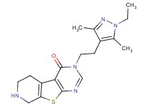 3-[2-(1-ethyl-3,5-dimethyl-1H-pyrazol-4-yl)ethyl]-5,6,7,8-tetrahydropyrido[4',3':4,5]thieno[2,3-d]pyrimidin-4(3H)-one