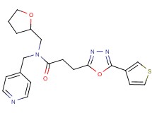 N-(4-pyridinylmethyl)-N-(tetrahydro-2-furanylmethyl)-3-[5-(3-thienyl)-1,3,4-oxadiazol-2-yl]propanamide