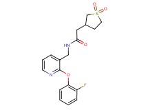 2-(1,1-dioxidotetrahydro-3-thienyl)-N-{[2-(2-fluorophenoxy)pyridin-3-yl]methyl}acetamide