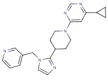 4-cyclopropyl-6-{4-[1-(3-pyridinylmethyl)-1H-imidazol-2-yl]-1-piperidinyl}pyrimidine