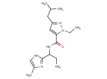 1-ethyl-3-isobutyl-N-[1-(4-methyl-1H-imidazol-2-yl)propyl]-1H-pyrazole-5-carboxamide