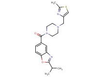 2-isopropyl-5-({4-[(2-methyl-1,3-thiazol-4-yl)methyl]piperazin-1-yl}carbonyl)-1,3-benzoxazole