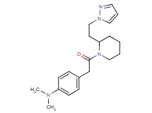 N,N-dimethyl-4-(2-oxo-2-{2-[2-(1H-pyrazol-1-yl)ethyl]-1-piperidinyl}ethyl)aniline