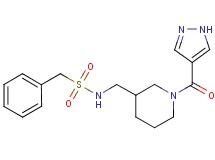 1-phenyl-N-{[1-(1H-pyrazol-4-ylcarbonyl)piperidin-3-yl]methyl}methanesulfonamide