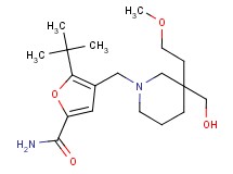 5-tert-butyl-4-{[3-(hydroxymethyl)-3-(2-methoxyethyl)-1-piperidinyl]methyl}-2-furamide