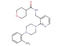 N-({2-[4-(2-methylphenyl)-1-piperazinyl]-3-pyridinyl}methyl)tetrahydro-2H-pyran-4-carboxamide