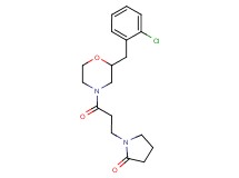 1-{3-[2-(2-chlorobenzyl)-4-morpholinyl]-3-oxopropyl}-2-pyrrolidinone