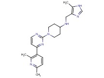 1-[4-(2,6-dimethylpyridin-3-yl)pyrimidin-2-yl]-N-[(5-methyl-1H-imidazol-4-yl)methyl]piperidin-4-amine