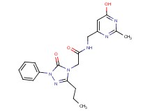 N-[(6-hydroxy-2-methyl-4-pyrimidinyl)methyl]-2-(5-oxo-1-phenyl-3-propyl-1,5-dihydro-4H-1,2,4-triazol-4-yl)acetamide