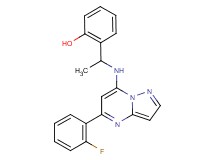 2-(1-{[5-(2-fluorophenyl)pyrazolo[1,5-a]pyrimidin-7-yl]amino}ethyl)phenol