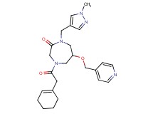 4-(1-cyclohexen-1-ylacetyl)-1-[(1-methyl-1H-pyrazol-4-yl)methyl]-6-(4-pyridinylmethoxy)-1,4-diazepan-2-one