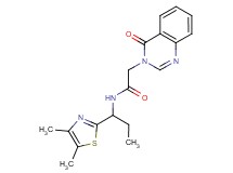 N-[1-(4,5-dimethyl-1,3-thiazol-2-yl)propyl]-2-(4-oxo-3(4H)-quinazolinyl)acetamide