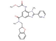 N-(2,3-dihydro-1-benzofuran-2-ylmethyl)-7-[(methoxyacetyl)amino]-N,1-dimethyl-2-(3-pyridinyl)-1H-benzimidazole-5-carboxamide