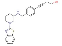 4-[4-({[1-(1,3-benzothiazol-2-yl)-3-piperidinyl]amino}methyl)phenyl]-3-butyn-1-ol