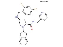 (4S)-4-[(2,4-difluorobenzyl)amino]-1-(2,3-dihydro-1H-inden-2-yl)-N-(3-pyridinylmethyl)-L-prolinamide