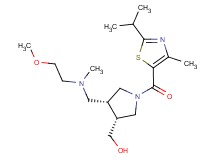 ((3R*,4R*)-1-[(2-isopropyl-4-methyl-1,3-thiazol-5-yl)carbonyl]-4-{[(2-methoxyethyl)(methyl)amino]methyl}pyrrolidin-3-yl)methanol