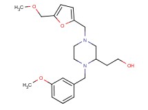 2-(1-(3-methoxybenzyl)-4-{[5-(methoxymethyl)-2-furyl]methyl}-2-piperazinyl)ethanol