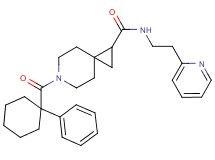 6-[(1-phenylcyclohexyl)carbonyl]-N-[2-(2-pyridinyl)ethyl]-6-azaspiro[2.5]octane-1-carboxamide