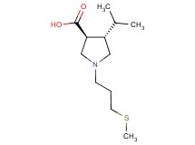 (3S*,4S*)-4-isopropyl-1-[3-(methylthio)propyl]-3-pyrrolidinecarboxylic acid